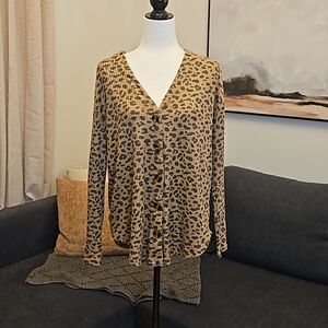 💝Aero ribbed leopard long sleeve